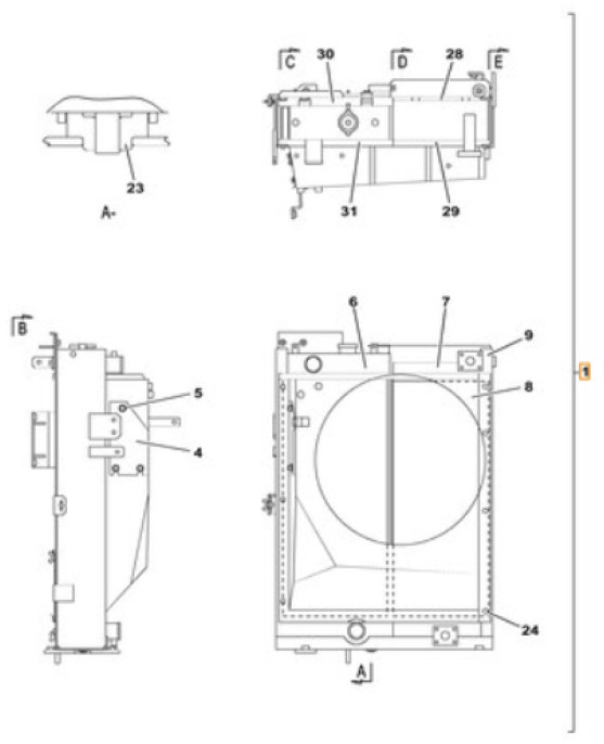 Case KAH16530 - Radiaator - Ehitusmasinad: pilt 1 Case KAH16530 - Radiaator - Ehitusmasinad: pilt 1