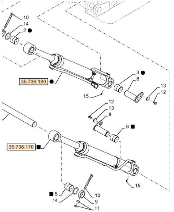 Case KWV14460 - KWV14450 RH - Hüdrauliline silinder - Ehitusmasinad: pilt 1 Case KWV14460 - KWV14450 RH - Hüdrauliline silinder - Ehitusmasinad: pilt 1