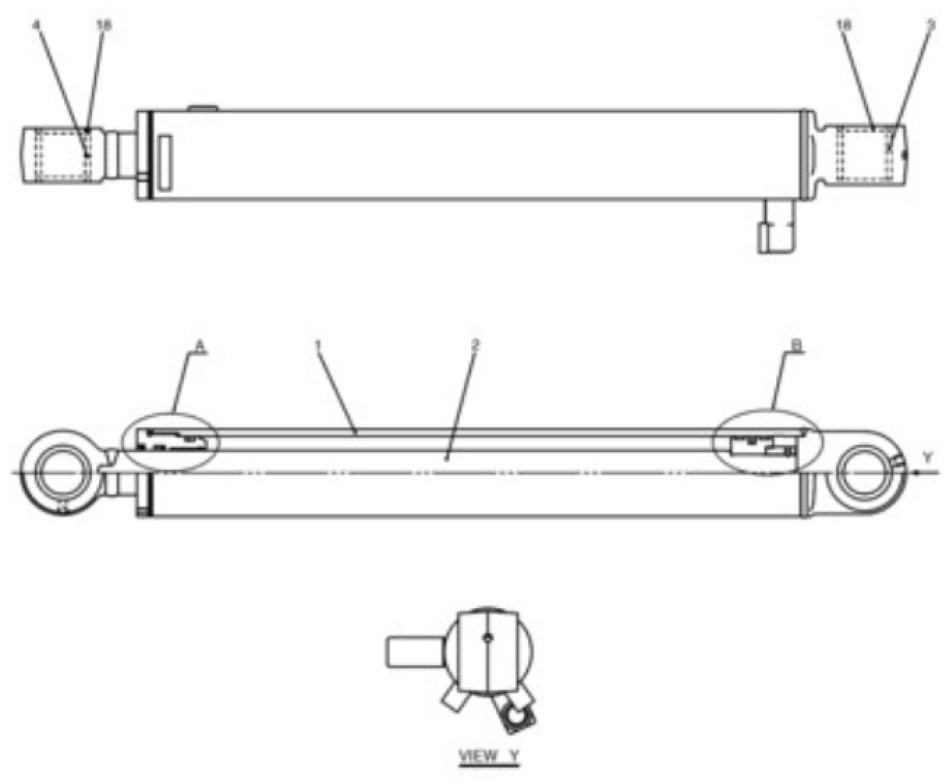 Case PY01V00070F1 - Hüdrauliline silinder - Ehitusmasinad: pilt 1 Case PY01V00070F1 - Hüdrauliline silinder - Ehitusmasinad: pilt 1
