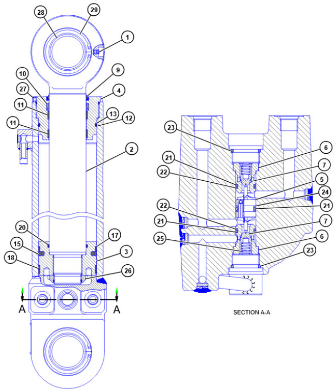 Caterpillar 2249320 - 5880812 - Hüdrauliline silinder - Ehitusmasinad: pilt 1 Caterpillar 2249320 - 5880812 - Hüdrauliline silinder - Ehitusmasinad: pilt 1