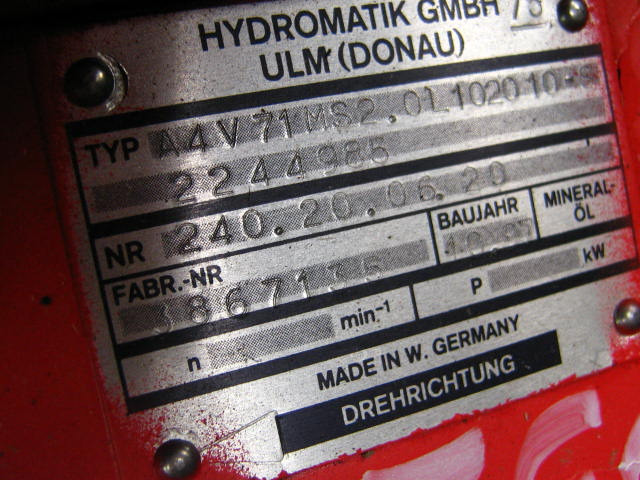 Hydromatik A4V71MS2.01.102010 - - Hüdrauliline pump - Ehitusmasinad: pilt 2 Hydromatik A4V71MS2.01.102010 - - Hüdrauliline pump - Ehitusmasinad: pilt 2