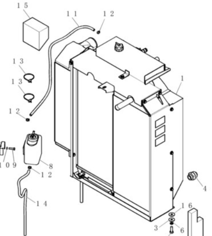 New Holland 87740101 - 72116523 - Radiaator - Ehitusmasinad: pilt 1 New Holland 87740101 - 72116523 - Radiaator - Ehitusmasinad: pilt 1