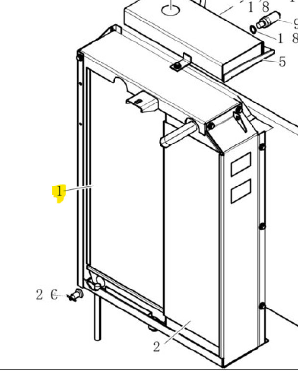 New Holland 87742775 - 72117561 - Radiaator - Ehitusmasinad: pilt 1 New Holland 87742775 - 72117561 - Radiaator - Ehitusmasinad: pilt 1