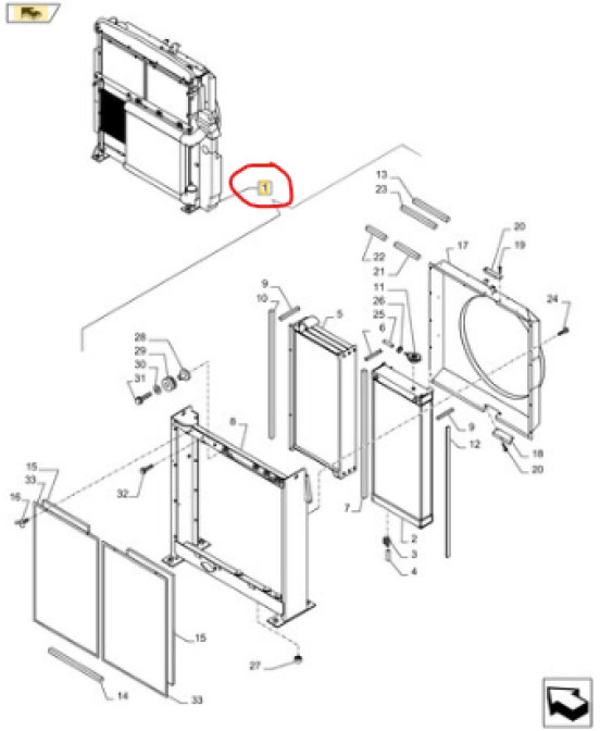 New Holland LS05P00073F1 - LS05P00072F1 - Radiaator - Ehitusmasinad: pilt 1 New Holland LS05P00073F1 - LS05P00072F1 - Radiaator - Ehitusmasinad: pilt 1