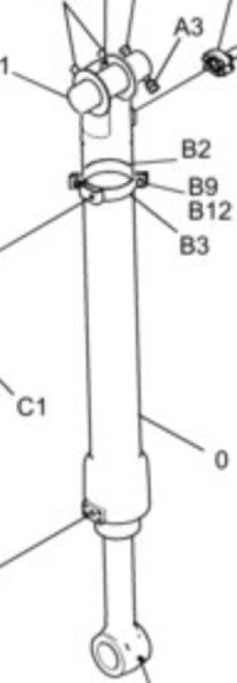 New Holland YN01V00153F2 - YN01V00153F1 - Hüdrauliline silinder - Ehitusmasinad: pilt 2 New Holland YN01V00153F2 - YN01V00153F1 - Hüdrauliline silinder - Ehitusmasinad: pilt 2