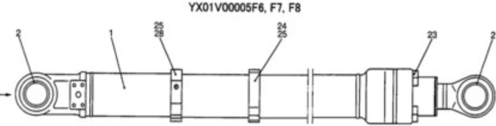 New Holland YX01V00005F7 - YX01V00005F2 - Hüdrauliline silinder - Ehitusmasinad: pilt 3 New Holland YX01V00005F7 - YX01V00005F2 - Hüdrauliline silinder - Ehitusmasinad: pilt 3