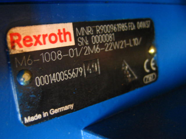 Rexroth R900961985 - M6-1008-01/2M6-22W21 - Hüdrauliline klapp - Ehitusmasinad: pilt 1 Rexroth R900961985 - M6-1008-01/2M6-22W21 - Hüdrauliline klapp - Ehitusmasinad: pilt 1