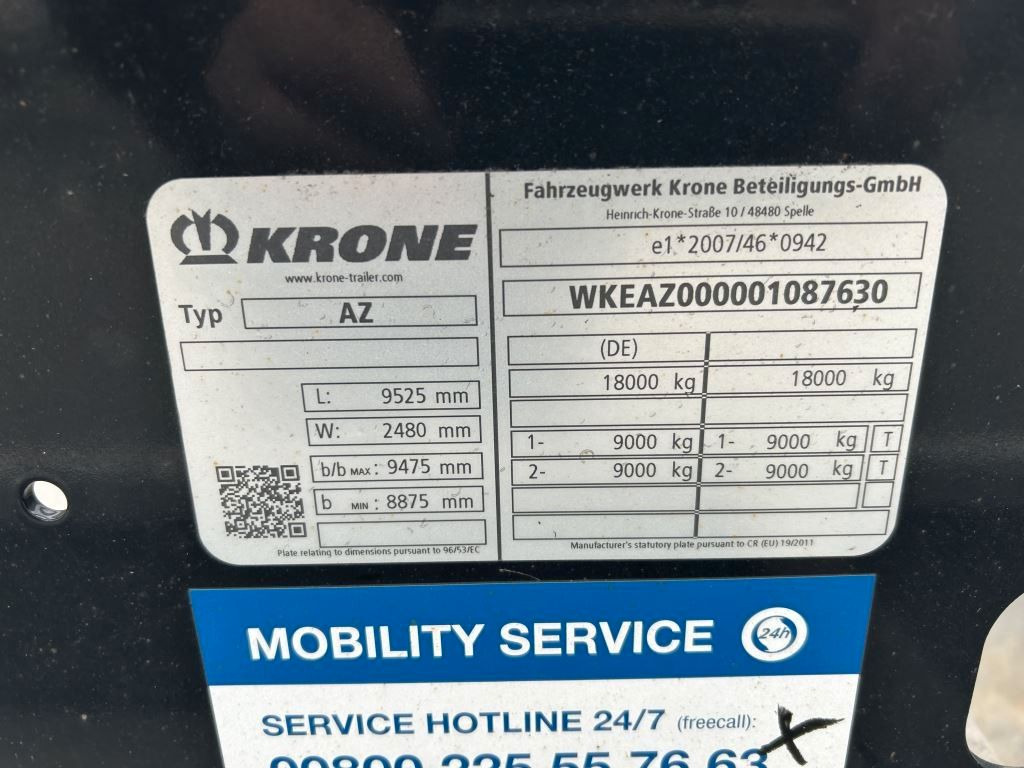 Krone 2 Achswechselfahrgestell, Typ: AZW 18 eL3B9 - Konteinerveduk/ Tõstuk järelhaagis: pilt 4 Krone 2 Achswechselfahrgestell, Typ: AZW 18 eL3B9 - Konteinerveduk/ Tõstuk järelhaagis: pilt 4