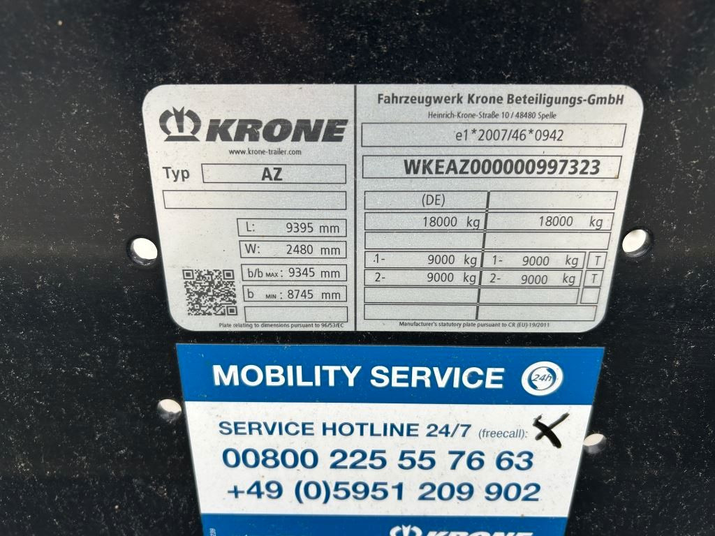 Krone 2 Achswechselfahrgestell, Typ: MAXI AZW 18 eL3B7 - Konteinerveduk/ Tõstuk järelhaagis: pilt 4 Krone 2 Achswechselfahrgestell, Typ: MAXI AZW 18 eL3B7 - Konteinerveduk/ Tõstuk järelhaagis: pilt 4