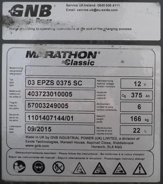 GNB 24 Volt 3 PzS 375 Ah - Aku: pilt 5 GNB 24 Volt 3 PzS 375 Ah - Aku: pilt 5