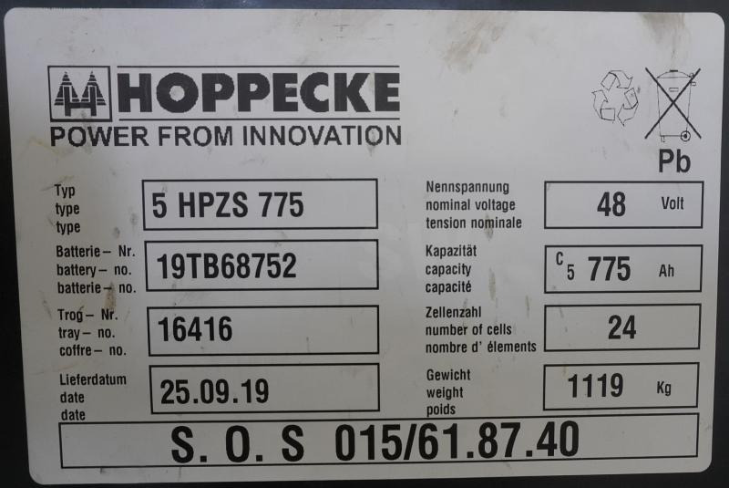 HOPPECKE 48 Volt 5 PzS 775 Ah - Aku: pilt 5 HOPPECKE 48 Volt 5 PzS 775 Ah - Aku: pilt 5
