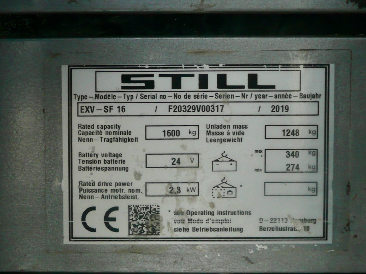 Virnastaja Still EXV-SF16: pilt 8
