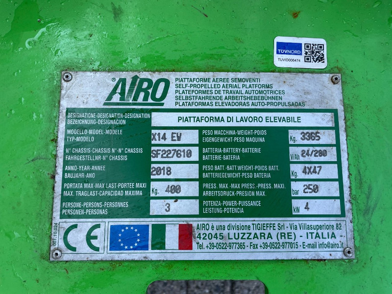 AIRO X 14 EW - Käärlift: pilt 3 AIRO X 14 EW - Käärlift: pilt 3