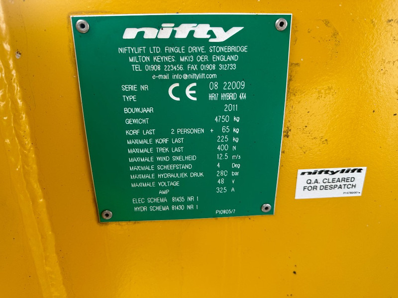 Niftylift HR 17 Hybride 4x4 - Liigendpoom: pilt 2 Niftylift HR 17 Hybride 4x4 - Liigendpoom: pilt 2
