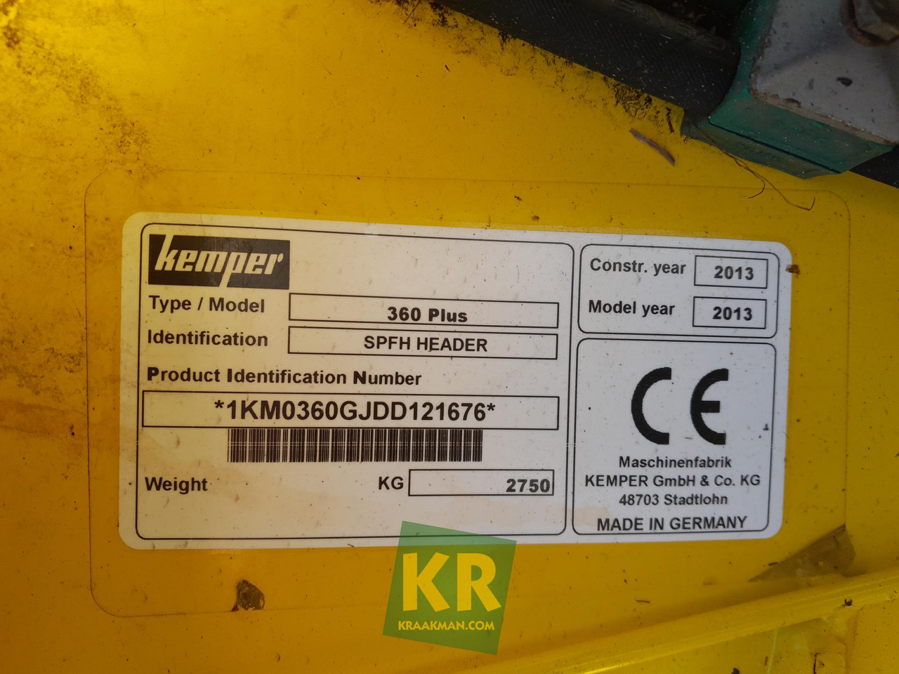 Kemper 360 Plus - Maisikoristusmasin: pilt 1 Kemper 360 Plus - Maisikoristusmasin: pilt 1