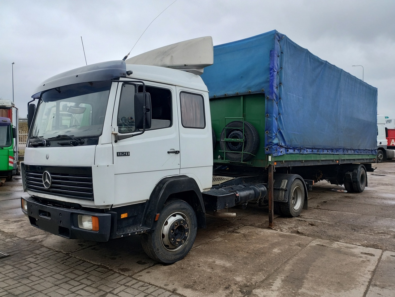 MERCEDES BENZ 1120 S + NACZEPA 1-OSIOWA TRAILER - Sadulveok: pilt 1 MERCEDES BENZ 1120 S + NACZEPA 1-OSIOWA TRAILER - Sadulveok: pilt 1