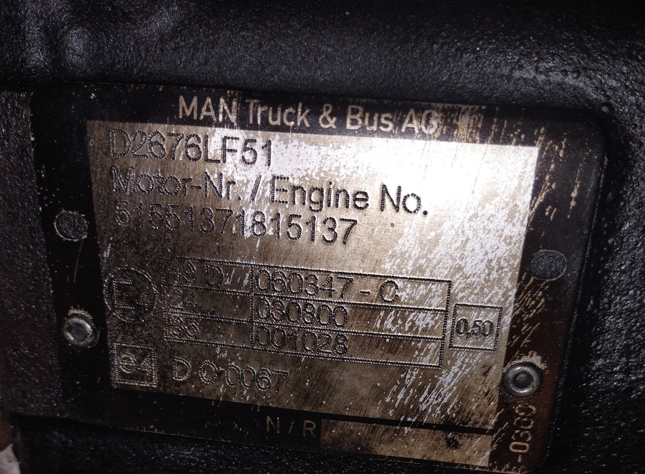 Silnik Engine MAN TGS TGX D2676 LF51 E6 500 HP - Mootor ja varuosad: pilt 5 Silnik Engine MAN TGS TGX D2676 LF51 E6 500 HP - Mootor ja varuosad: pilt 5