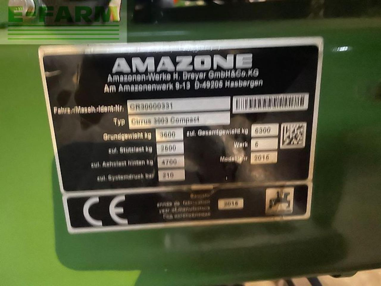 Amazone cirrus 3003 compact - Külvimasin: pilt 4 Amazone cirrus 3003 compact - Külvimasin: pilt 4