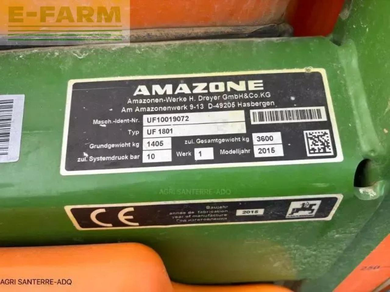 Amazone uf twin 2801 - Järelveetav pritsija: pilt 3 Amazone uf twin 2801 - Järelveetav pritsija: pilt 3