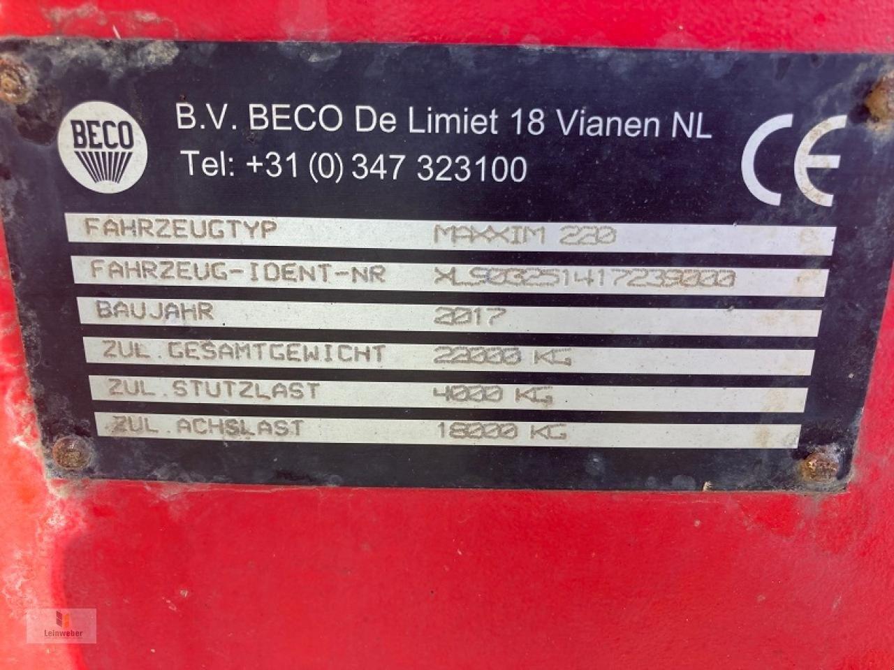 Beco maxxim 220 - Põllutöö tõstuk-järelhaagis/ Kallur: pilt 5 Beco maxxim 220 - Põllutöö tõstuk-järelhaagis/ Kallur: pilt 5