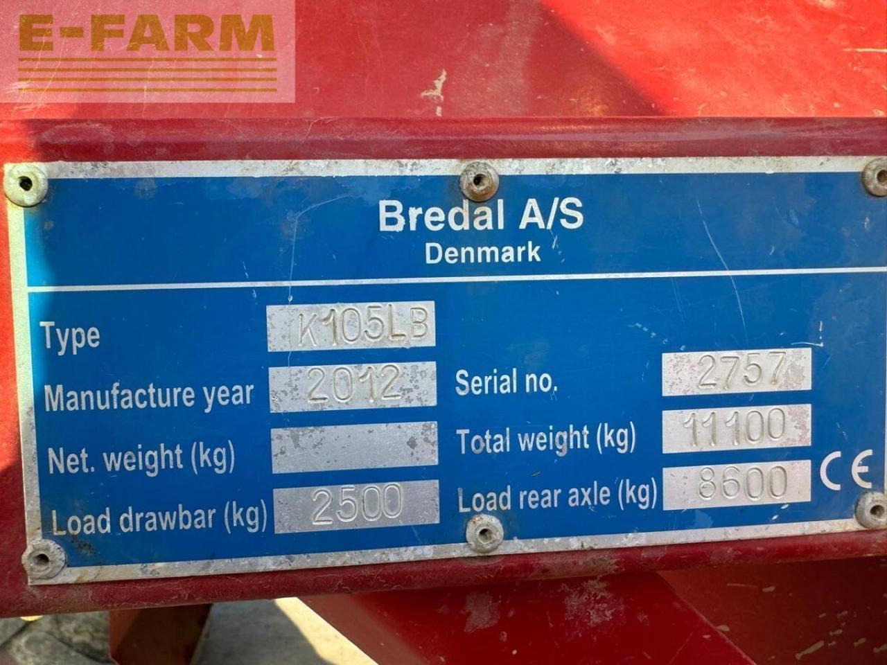 Bredal k105lb - Väetiselaoturid: pilt 4 Bredal k105lb - Väetiselaoturid: pilt 4