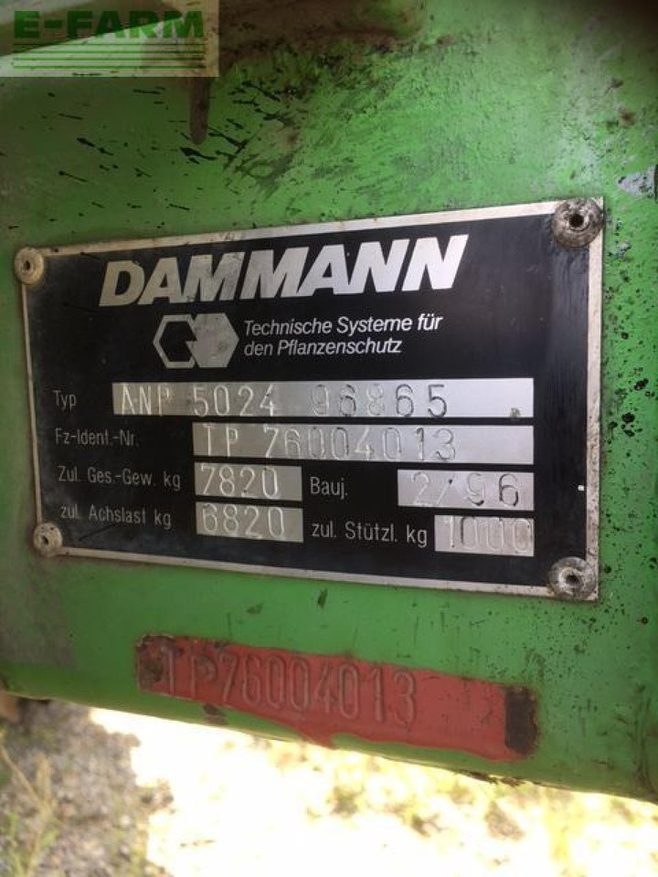 Dammann anp 5024 - Järelveetav pritsija: pilt 4 Dammann anp 5024 - Järelveetav pritsija: pilt 4