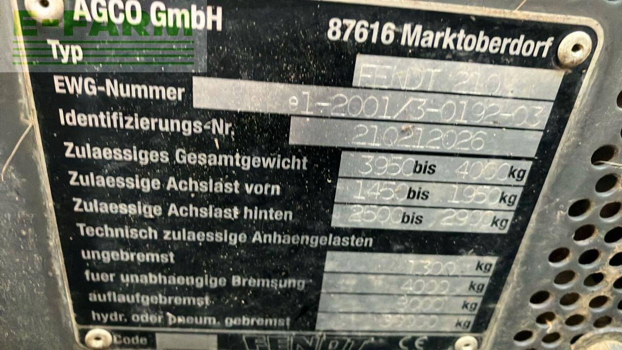 Traktor Fendt 206 v V: pilt 20