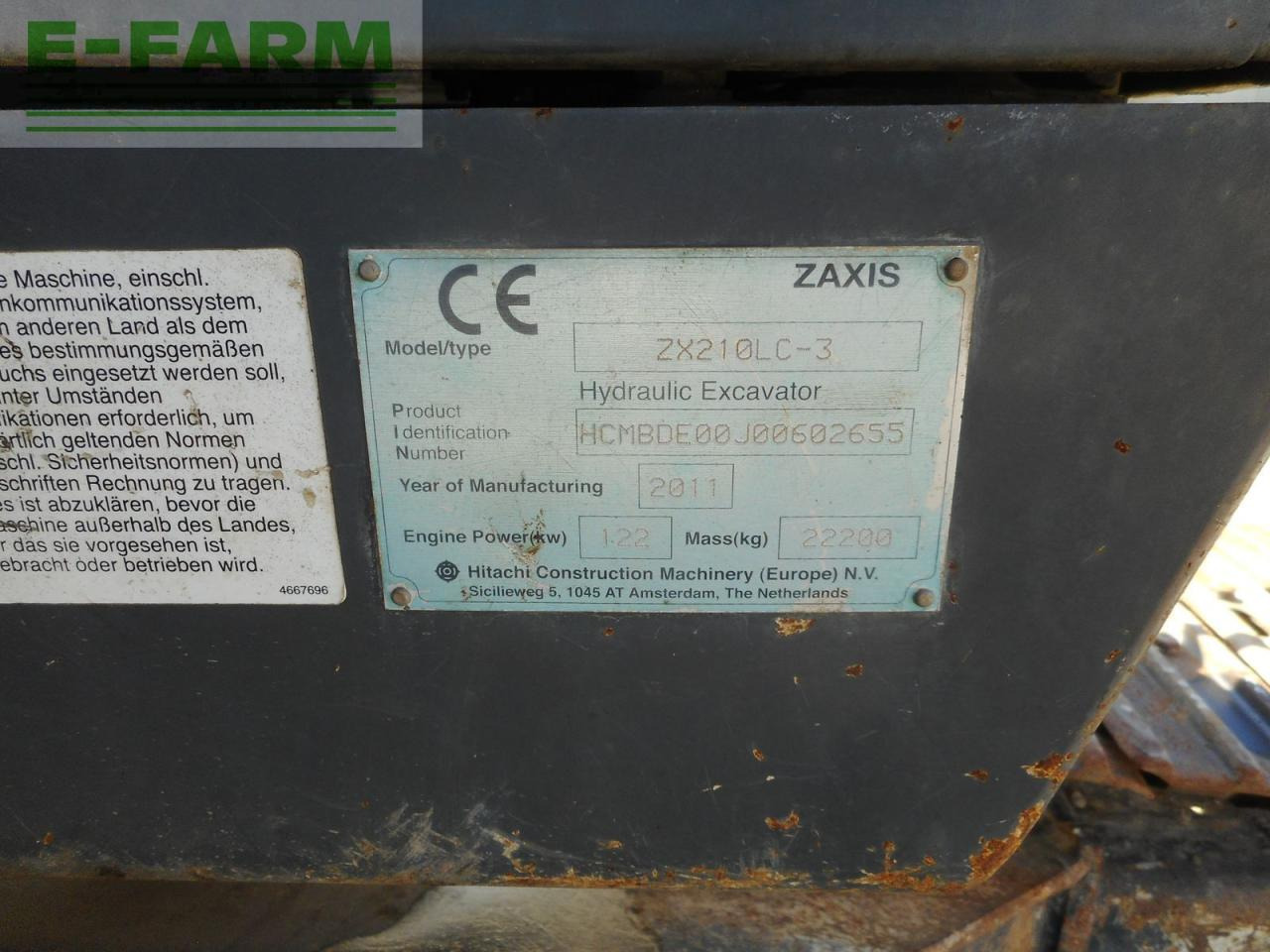 Hitachi zx210lc-3 ( 22,2t ) - Lintekskavaator: pilt 4 Hitachi zx210lc-3 ( 22,2t ) - Lintekskavaator: pilt 4