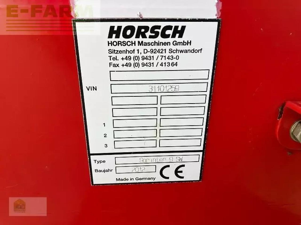 Horsch sprinter 9 sw - Kombain-külvimasin: pilt 2 Horsch sprinter 9 sw - Kombain-külvimasin: pilt 2