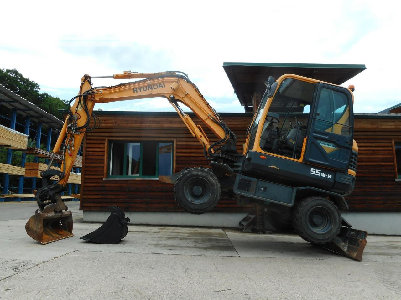 Miniekskavaator Hyundai robex 55 w-9 ( 5.560kg ) powertilt + straßenzula: pilt 20