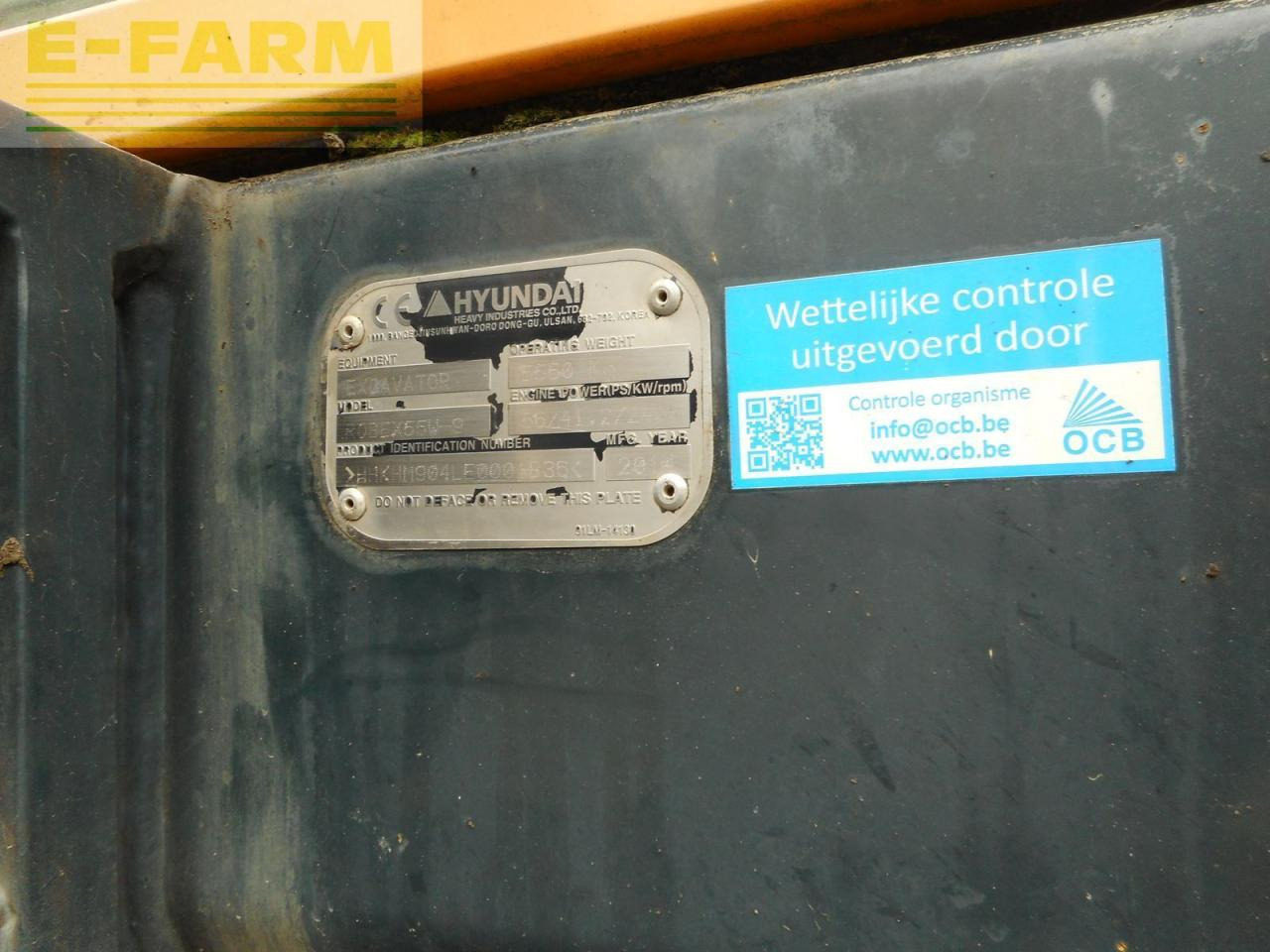 Miniekskavaator Hyundai robex 55 w-9 ( 5.560kg ) powertilt + straßenzula: pilt 6