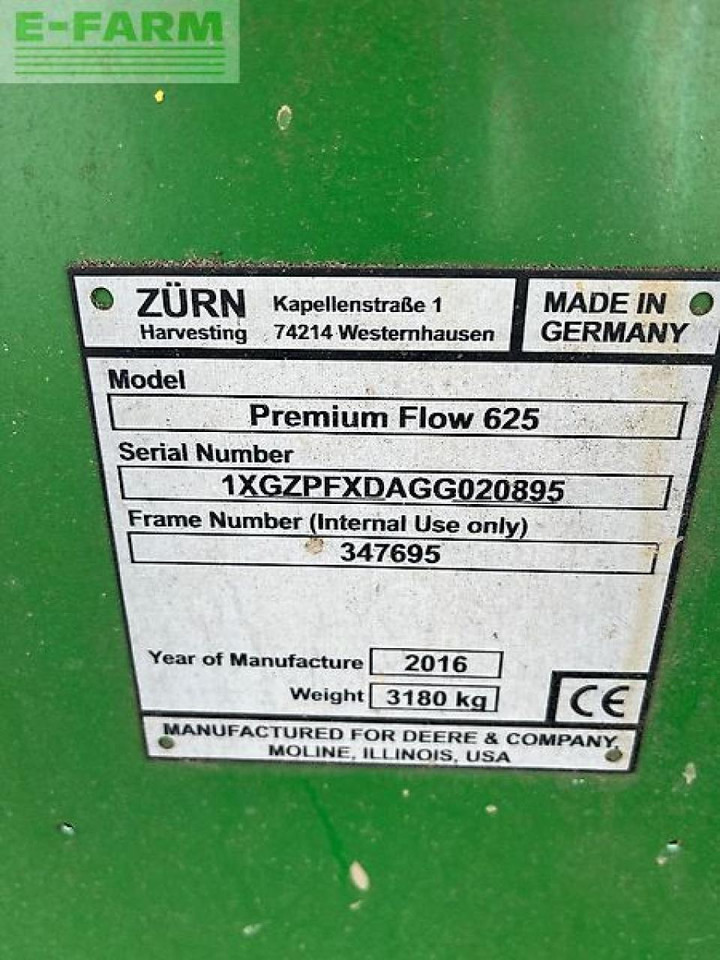 John Deere premium flow 625 - Saagikoristusmasina lisa: pilt 5 John Deere premium flow 625 - Saagikoristusmasina lisa: pilt 5