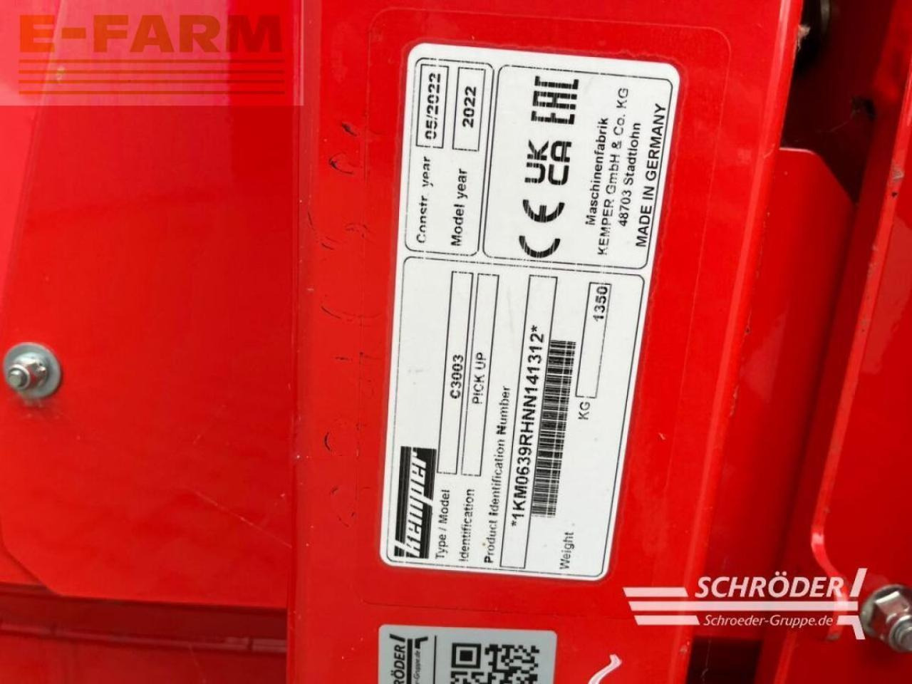 Kemper neu | pick up c3003 maximum / claas - Saagikoristusmasina lisa: pilt 4 Kemper neu | pick up c3003 maximum / claas - Saagikoristusmasina lisa: pilt 4