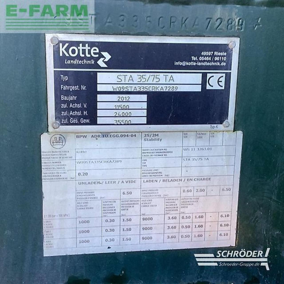 Kotte sta 35/75 ta - Väetamisseadmed: pilt 4 Kotte sta 35/75 ta - Väetamisseadmed: pilt 4