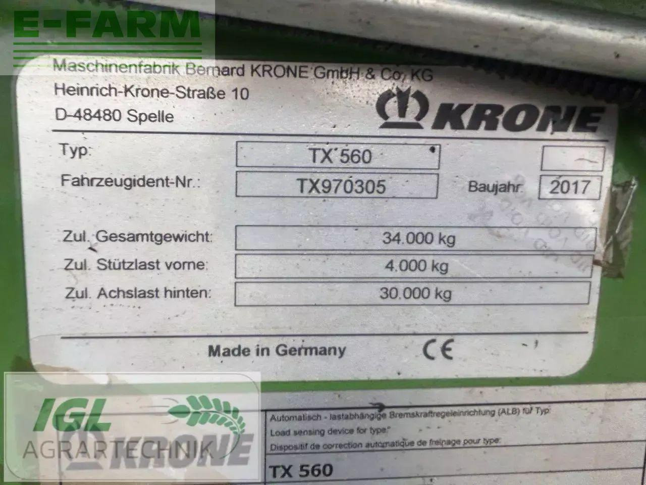 Põllutöö tõstuk-järelhaagis/ Kallur Krone tx 560: pilt 9