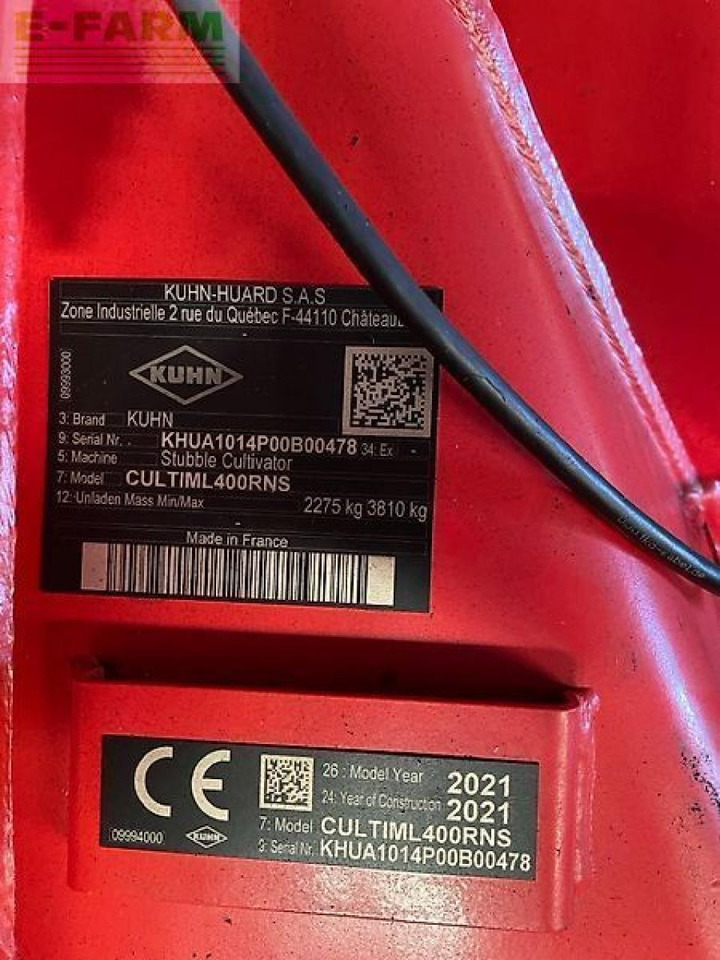 Kuhn cultimer l400r - Kultivaator: pilt 2 Kuhn cultimer l400r - Kultivaator: pilt 2