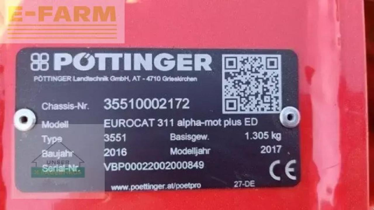 Pöttinger alpha motion eurocat 311plus e - Niiduk: pilt 2 Pöttinger alpha motion eurocat 311plus e - Niiduk: pilt 2