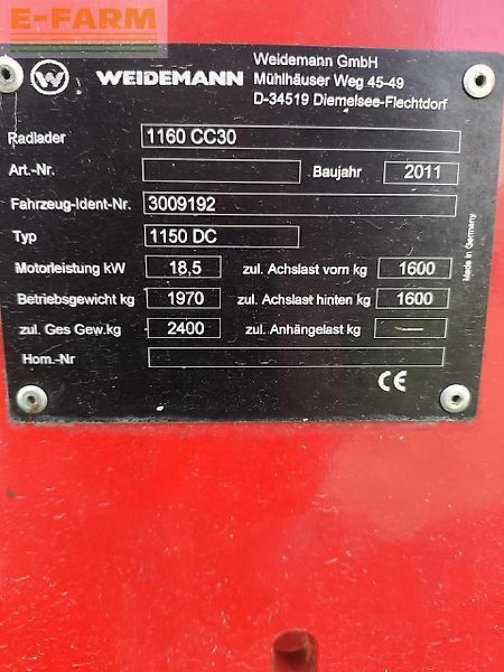 Weidemann 1160cc30 - Miniekskavaator: pilt 4 Weidemann 1160cc30 - Miniekskavaator: pilt 4