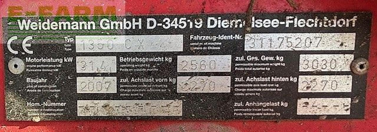 Weidemann 1350 cx45 - Miniekskavaator: pilt 5 Weidemann 1350 cx45 - Miniekskavaator: pilt 5
