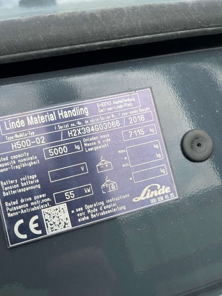 Linde LindeH50D-02 - Diiseltõstuk: pilt 4 Linde LindeH50D-02 - Diiseltõstuk: pilt 4