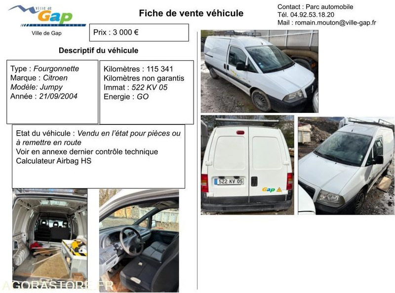FOURGONNETTE CITROEN JUMPY - Väike kaubik: pilt 1 FOURGONNETTE CITROEN JUMPY - Väike kaubik: pilt 1