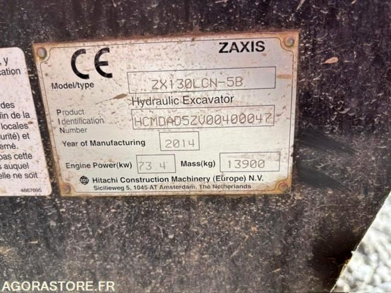 PELLE A CHENILLE ACIER HITACHI ZX130LCN-5B - Ekskavaator: pilt 4 PELLE A CHENILLE ACIER HITACHI ZX130LCN-5B - Ekskavaator: pilt 4