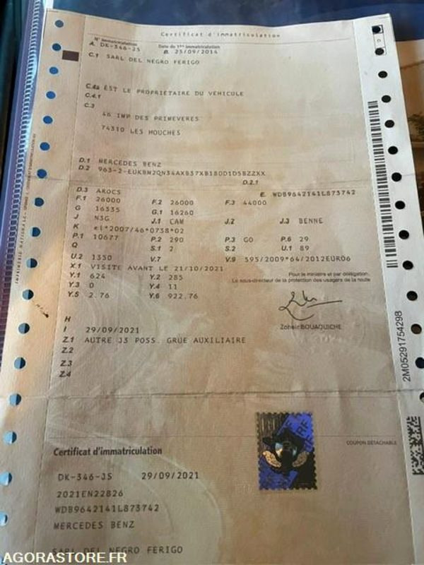 CAMION 6X4 TRI-BENNE +GRUE MERCEDES AROCS 2640 2014 190 000 KM - Veoauto: pilt 5 CAMION 6X4 TRI-BENNE +GRUE MERCEDES AROCS 2640 2014 190 000 KM - Veoauto: pilt 5