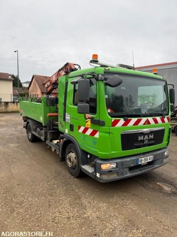 Camion MAN TGL 12T Grue - Benne - Veoauto: pilt 2 Camion MAN TGL 12T Grue - Benne - Veoauto: pilt 2
