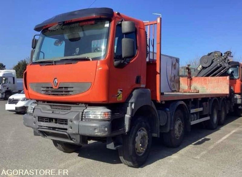 Renault Kerax 430 DXI plateau grue 8X4-2012 - Veoauto: pilt 1 Renault Kerax 430 DXI plateau grue 8X4-2012 - Veoauto: pilt 1