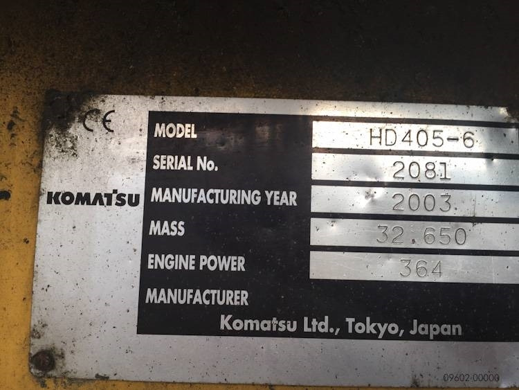 Komatsu HD405-6 - Kastiga kallur/ Kiviveoauto: pilt 5 Komatsu HD405-6 - Kastiga kallur/ Kiviveoauto: pilt 5