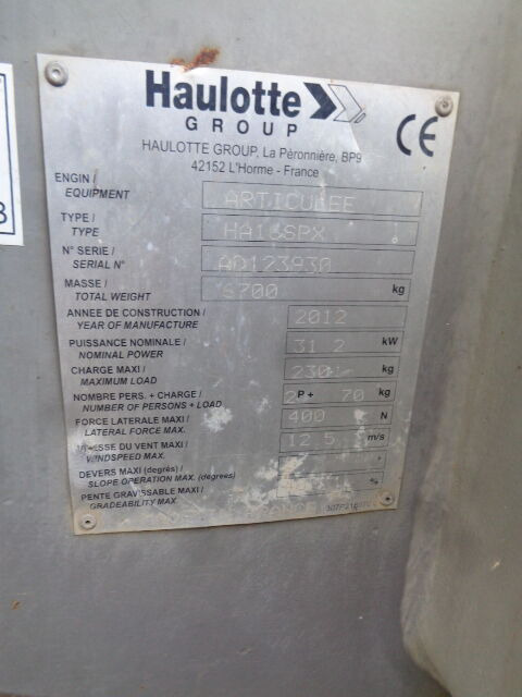 Liigendpoom Haulotte HA16SPX: pilt 19