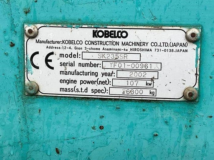 Kobelco SK235 SR - Lintekskavaator: pilt 2 Kobelco SK235 SR - Lintekskavaator: pilt 2