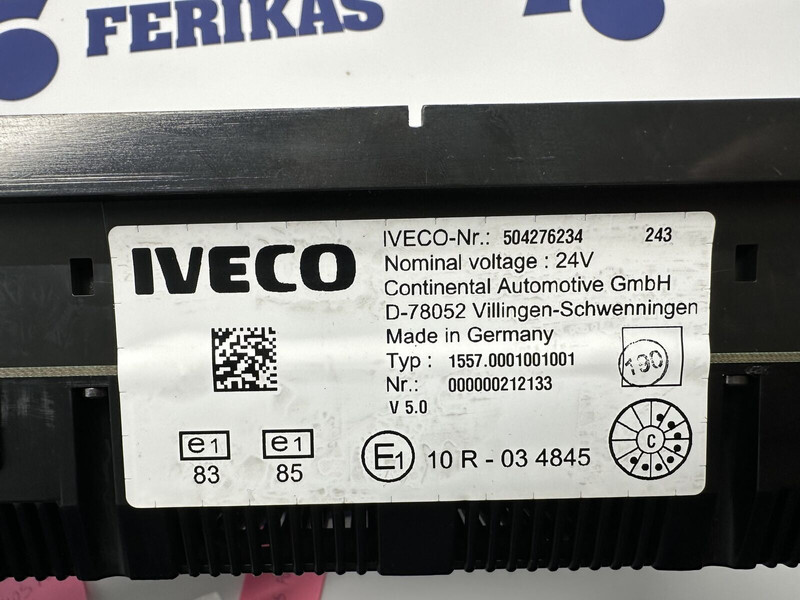 Iveco Instrument cluster dashboard 504276234, 504226363 (WORLDWIDE DEL - Armatuurlaud - Veoauto: pilt 3 Iveco Instrument cluster dashboard 504276234, 504226363 (WORLDWIDE DEL - Armatuurlaud - Veoauto: pilt 3