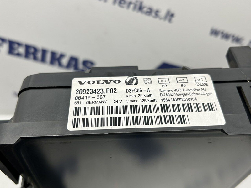 Volvo instrument cluster - Armatuurlaud - Veoauto: pilt 3 Volvo instrument cluster - Armatuurlaud - Veoauto: pilt 3